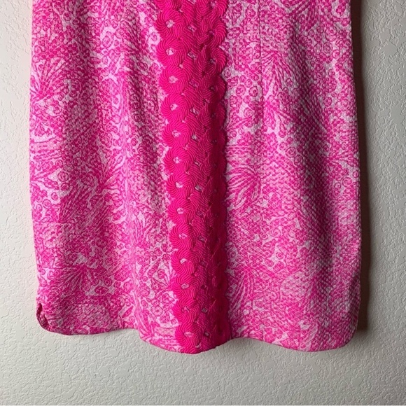 Lilly Pulitzer target Womens pink back zip sleeveless printed shift dress 4 - Picture 7 of 7